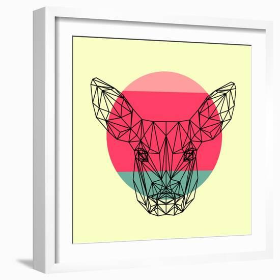 Baby Deer and Sunset-Lisa Kroll-Framed Art Print