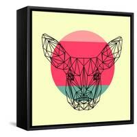 Baby Deer and Sunset-Lisa Kroll-Framed Stretched Canvas