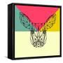 Baby Deer Polygon-Lisa Kroll-Framed Stretched Canvas