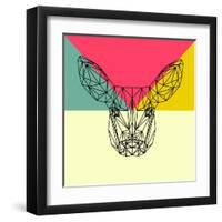 Baby Deer Polygon-Lisa Kroll-Framed Art Print