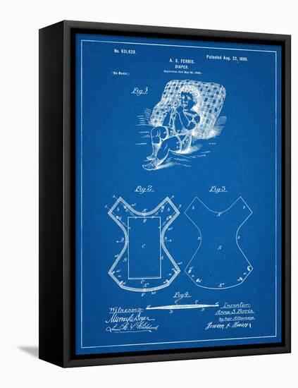 Baby Diaper Patent-null-Framed Stretched Canvas