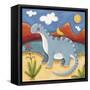 Baby Dippy The Diplodocus-Sophie Harding-Framed Stretched Canvas