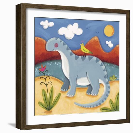 Baby Dippy The Diplodocus-Sophie Harding-Framed Premium Giclee Print