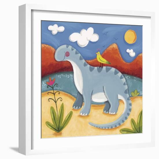 Baby Dippy The Diplodocus-Sophie Harding-Framed Premium Giclee Print