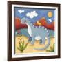 Baby Dippy The Diplodocus-Sophie Harding-Framed Art Print