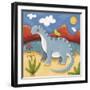 Baby Dippy The Diplodocus-Sophie Harding-Framed Art Print