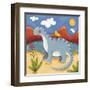 Baby Dippy The Diplodocus-Sophie Harding-Framed Art Print