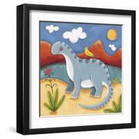 Baby Dippy The Diplodocus-Sophie Harding-Framed Art Print