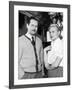 BABY DOLL, 1956 On the set, Eli Wallach and Carroll Baker (b/w photo)-null-Framed Photo