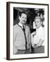 BABY DOLL, 1956 On the set, Eli Wallach and Carroll Baker (b/w photo)-null-Framed Photo