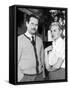 BABY DOLL, 1956 On the set, Eli Wallach and Carroll Baker (b/w photo)-null-Framed Stretched Canvas