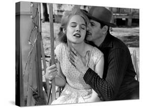 Baby Doll by Elia Kazan with Carroll Baker and Eli Wallach, 1956 (b/w photo)-null-Stretched Canvas