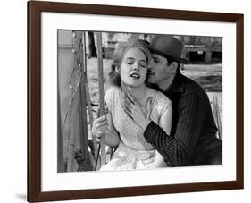 Baby Doll by Elia Kazan with Carroll Baker and Eli Wallach, 1956 (b/w photo)-null-Framed Photo