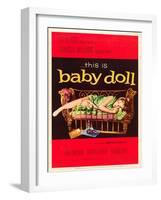 Baby Doll, Carroll Baker on US poster art, 1956-null-Framed Art Print