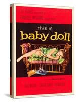 Baby Doll, Carroll Baker on US poster art, 1956-null-Stretched Canvas