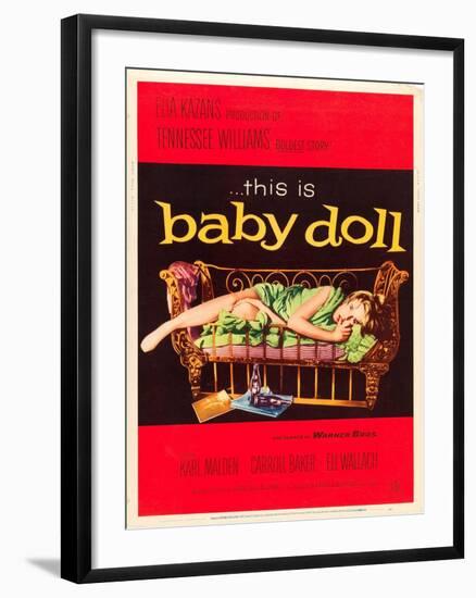 Baby Doll, Carroll Baker on US poster art, 1956-null-Framed Art Print