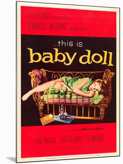 Baby Doll, Carroll Baker on US poster art, 1956-null-Mounted Art Print