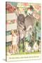 Baby Donkey with Farm Animals-null-Stretched Canvas