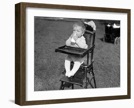 Baby Drinking Milk-null-Framed Photographic Print