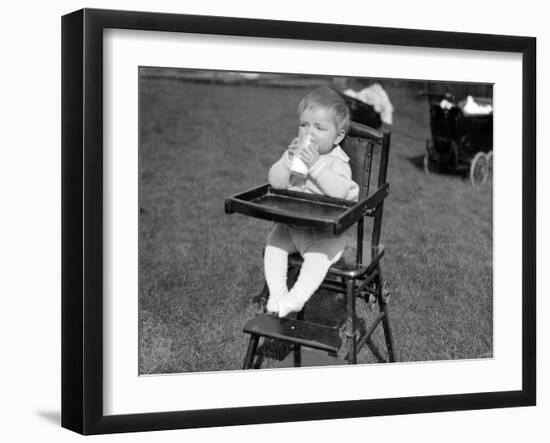 Baby Drinking Milk-null-Framed Photographic Print