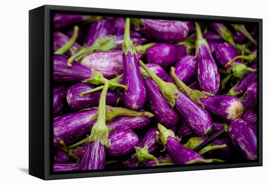 Baby Eggplants Fresh Produce Photo Poster Print-null-Framed Stretched Canvas