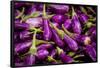 Baby Eggplants Fresh Produce Photo Poster Print-null-Framed Poster