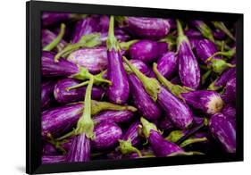 Baby Eggplants Fresh Produce Photo Poster Print-null-Framed Poster