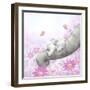 Baby Elepant Sleeping-MAKIKO-Framed Giclee Print