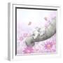 Baby Elepant Sleeping-MAKIKO-Framed Giclee Print