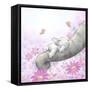 Baby Elepant Sleeping-MAKIKO-Framed Stretched Canvas