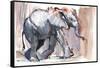 Baby Elephant, 2012-Mark Adlington-Framed Stretched Canvas