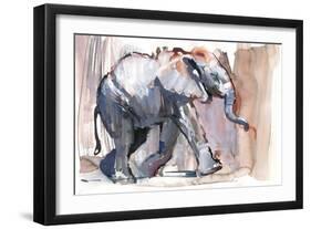 Baby Elephant, 2012-Mark Adlington-Framed Giclee Print