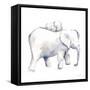 Baby Elephant Love III-Aimee Del Valle-Framed Stretched Canvas