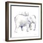 Baby Elephant Love III-Aimee Del Valle-Framed Art Print