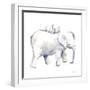 Baby Elephant Love III-Aimee Del Valle-Framed Art Print