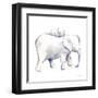 Baby Elephant Love III-Aimee Del Valle-Framed Art Print