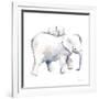 Baby Elephant Love III-Aimee Del Valle-Framed Art Print