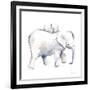 Baby Elephant Love III-Aimee Del Valle-Framed Art Print