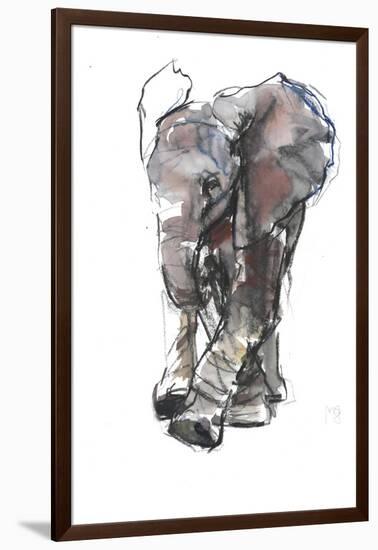 Baby Elephant Study-Mark Adlington-Framed Giclee Print