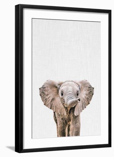 Baby Elephant-Tai Prints-Framed Art Print