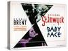 Baby Face, Douglass Dumbrille, Barbara Stanwyck, 1933-null-Stretched Canvas