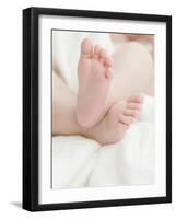 Baby Feet on a White Towel-null-Framed Photographic Print