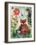 Baby Fox in the Garden-Wyanne-Framed Giclee Print
