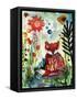 Baby Fox in the Garden-Wyanne-Framed Stretched Canvas