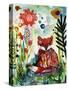 Baby Fox in the Garden-Wyanne-Stretched Canvas