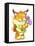 Baby Fox with Flowers-ZPR Int’L-Framed Stretched Canvas
