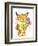 Baby Fox with Flowers-ZPR Int’L-Framed Giclee Print