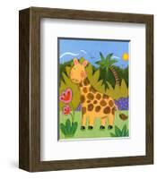 Baby Giraffe-Sophie Harding-Framed Art Print