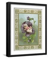 Baby Girl Asleep in Pansy-null-Framed Giclee Print