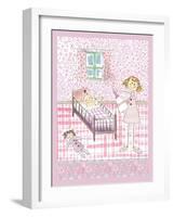 Baby Girl in Cot-Effie Zafiropoulou-Framed Giclee Print